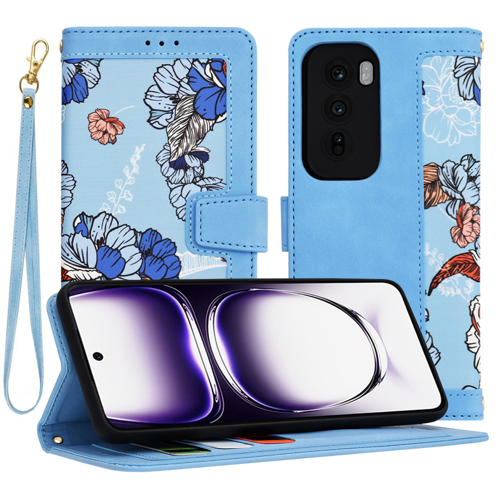 Etui na Oppo Reno12, Techsuit, FlipCraft, Niebieski