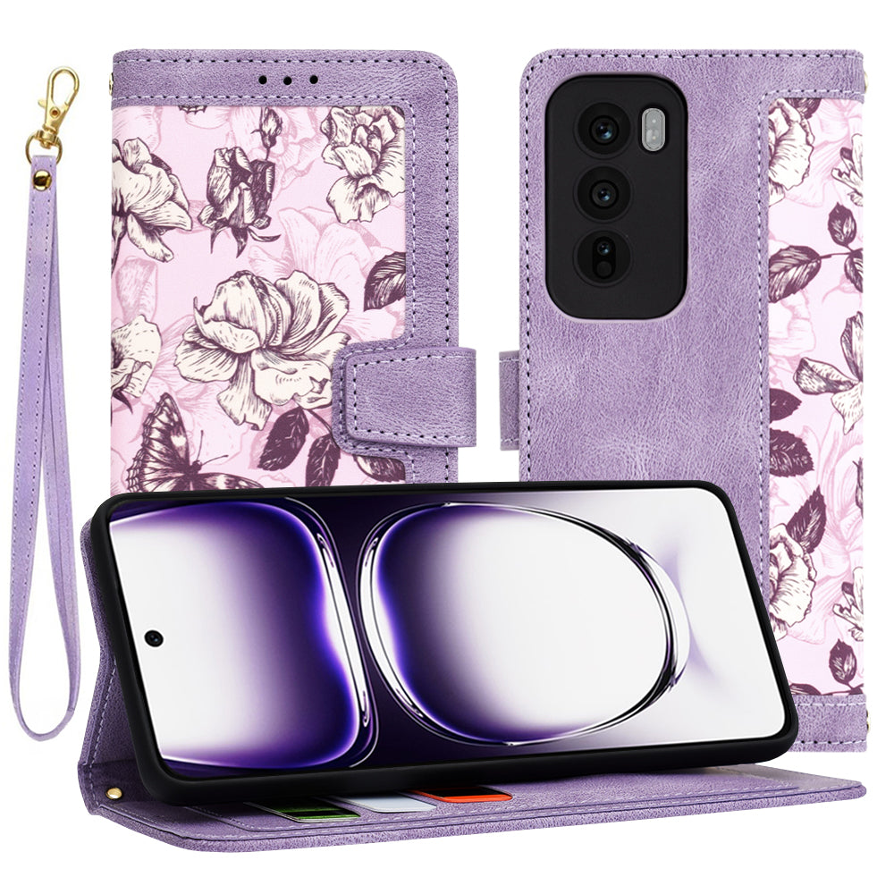 Etui na Oppo Reno12, Techsuit, FlipCraft, Fioletowy