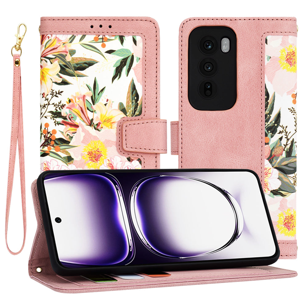 Etui na Oppo Reno12, Techsuit, FlipCraft, różowe