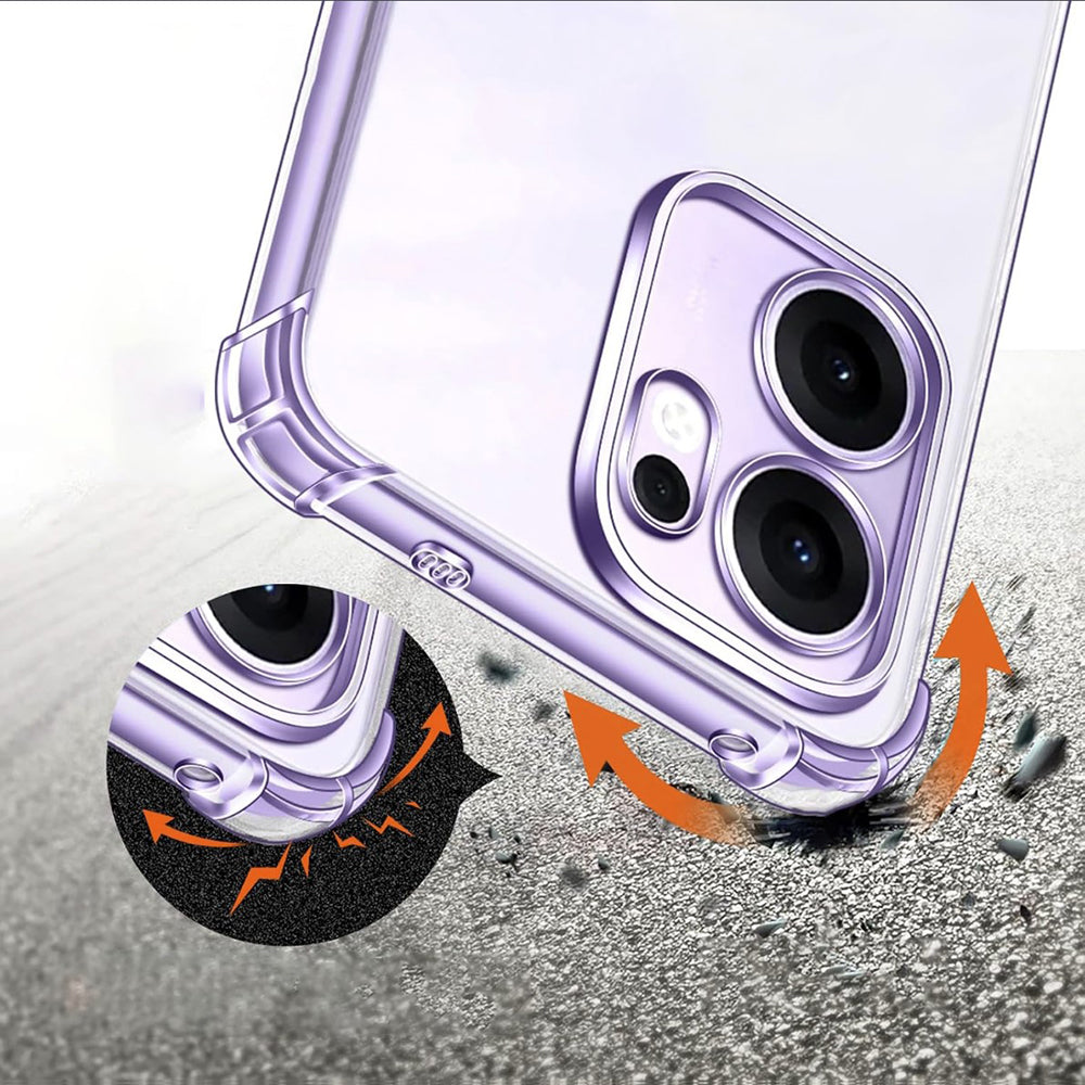 Etui na Oppo Reno13 FS 5G / Reno13 F 4G / Reno13 F, Techsuit, odporne na wstrząsy, przezroczyste