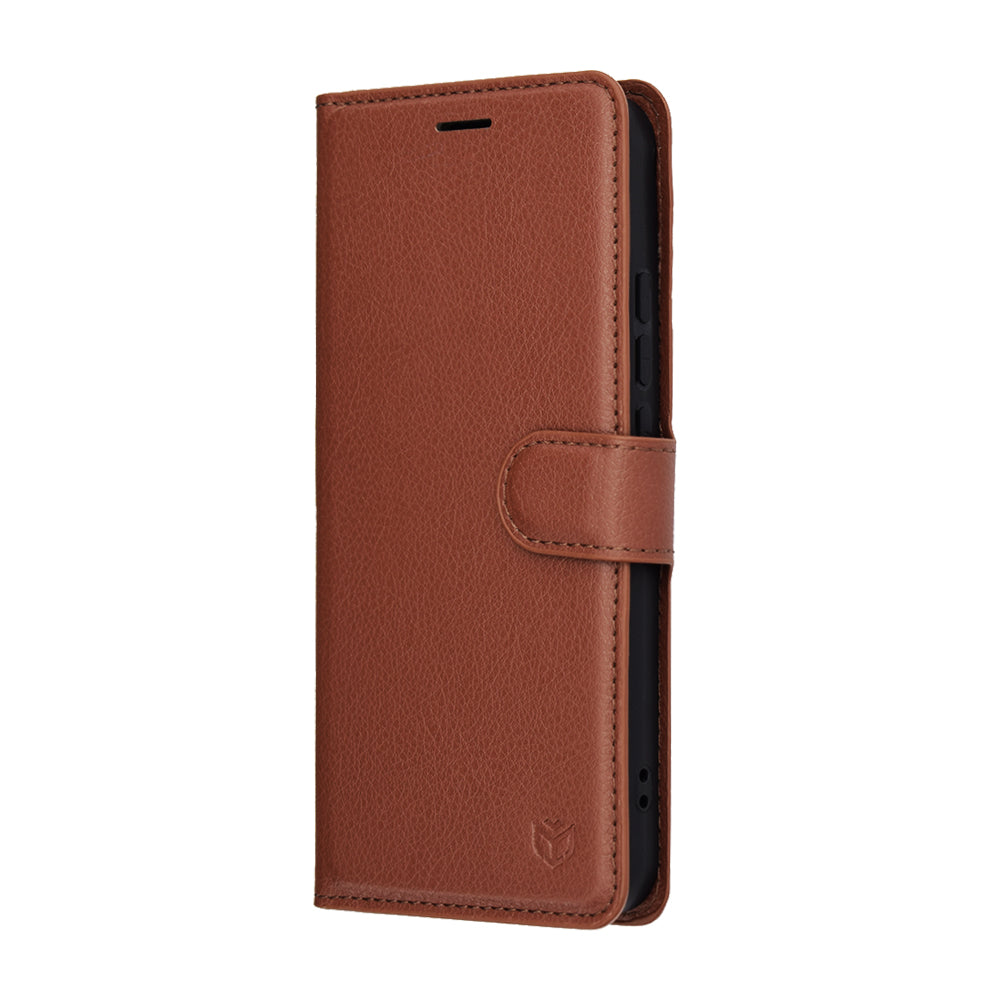 Etui na Oppo Reno14, Techsuit, Leather Folio, Brązowy