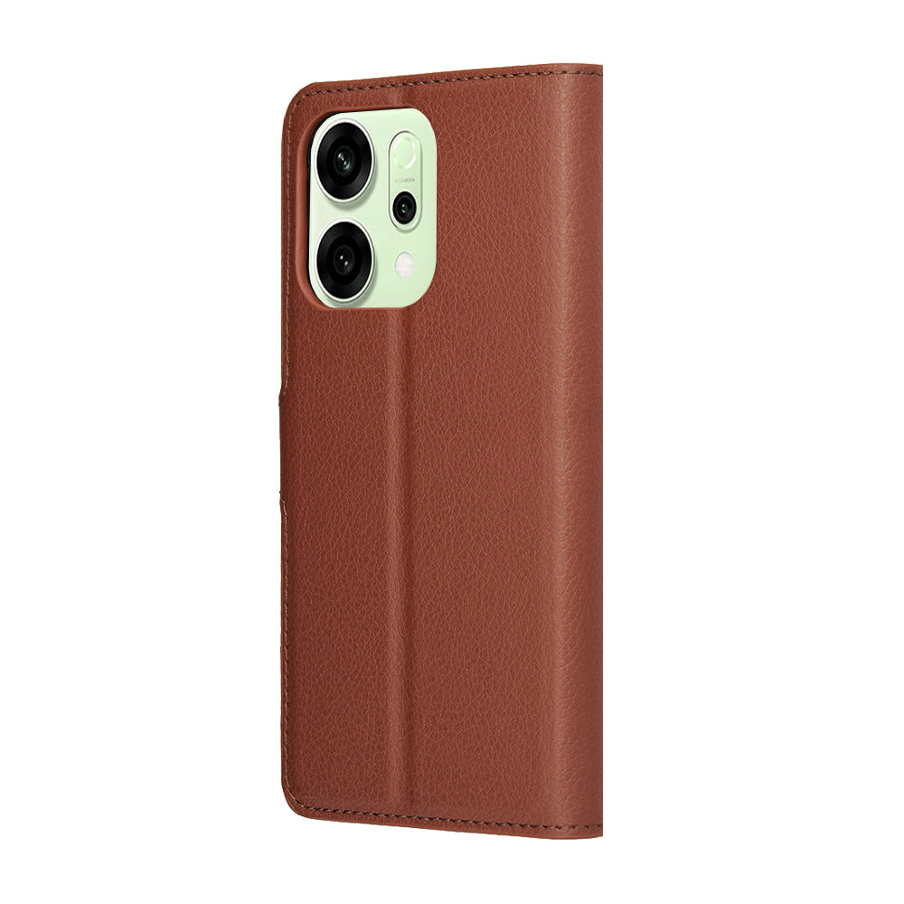 Etui na Oppo Reno14, Techsuit, Leather Folio, Brązowy