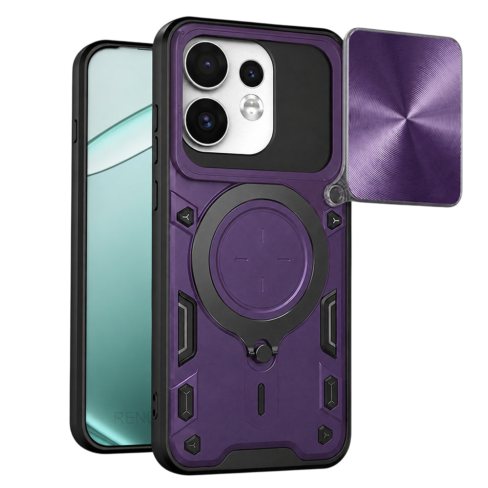 Etui na Oppo Reno16 / Reno16 Pro, Techsuit, CamGuard Pro, Fioletowy