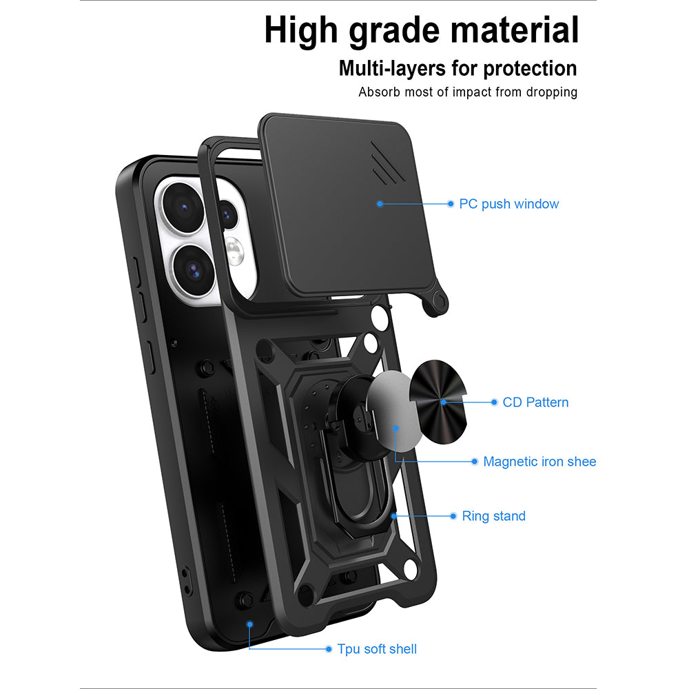 Case for Oppo Reno16 / Reno16 Pro, Techsuit, CamShield, Green
