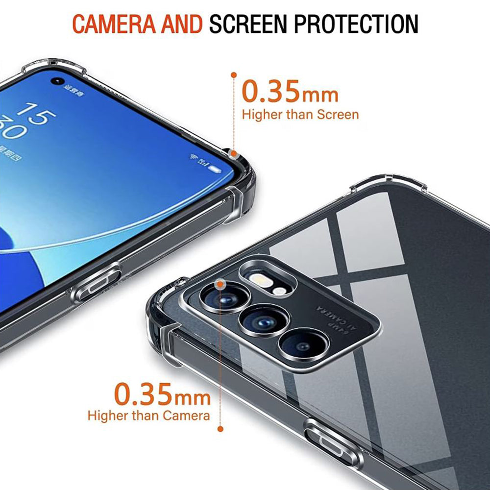 Etui na Oppo Reno6 5G, Techsuit, odporne na wstrząsy, przezroczyste