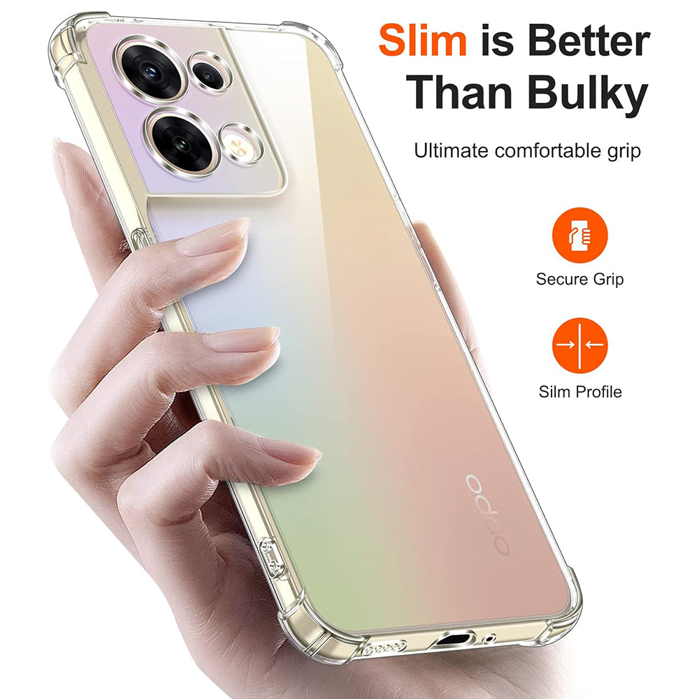 Etui na Oppo Reno8, Techsuit, Shockproof Clear, Przezroczyste