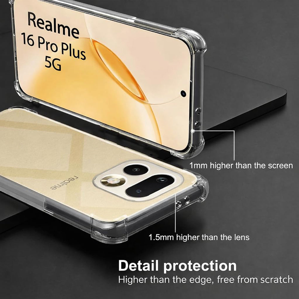 Etui na Realme 16 Pro+, Techsuit, Shockproof Clear, Przezroczyste