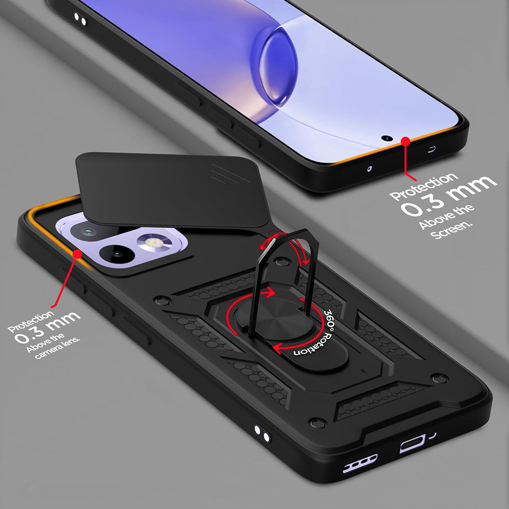 Etui na Realme 16 Pro, Techsuit, CamShield, Czarne