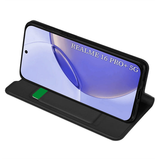 Etui na Realme 16 Pro, Techsuit, Magskin Book, Czarne