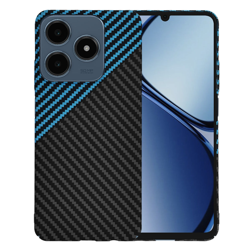 Etui na Realme C63 / C61, Techsuit, Carbonite FiberShell, Czarna Bleu
