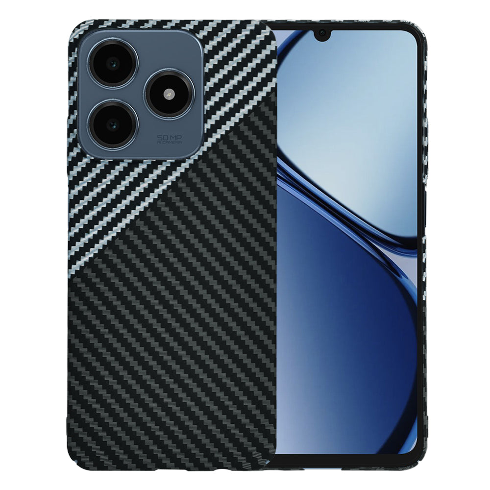 Etui na Realme C63 / C61, Techsuit, Carbonite FiberShell, Czarny Szary