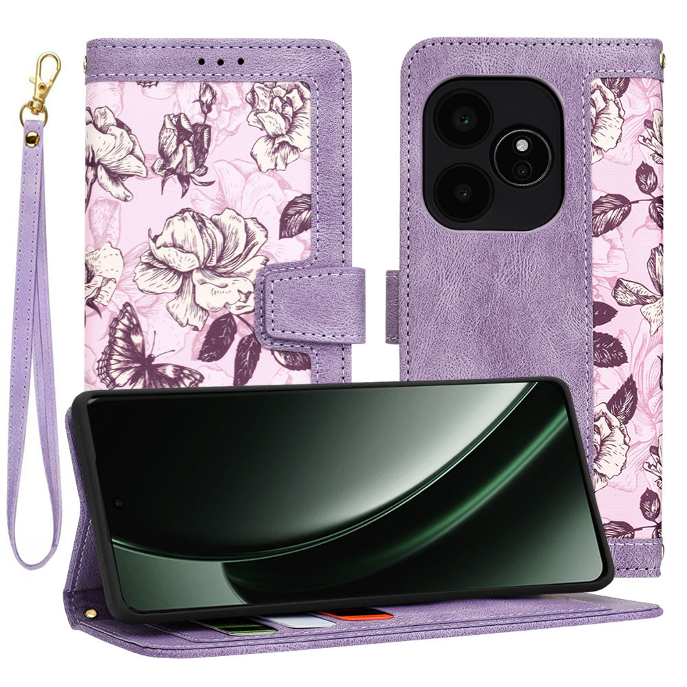 Etui na Realme GT 6T / GT 6, Techsuit, FlipCraft, Fioletowy
