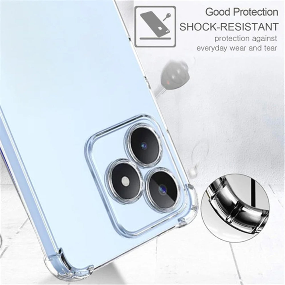 Etui na Realme Note 50 / C51, Techsuit, odporne na wstrząsy, przezroczyste