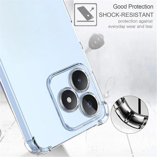 Etui na Realme Note 50 / C51, Techsuit, odporne na wstrząsy, przezroczyste