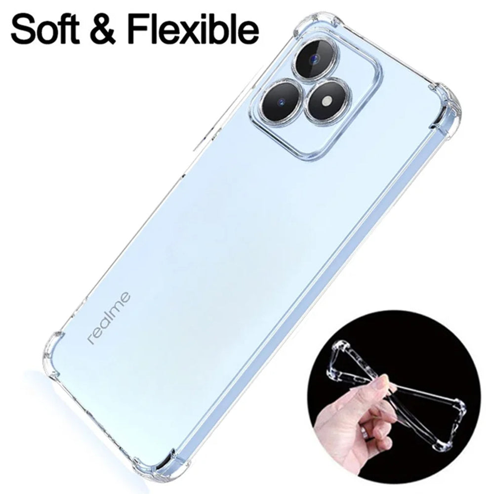 Etui na Realme Note 50 / C51, Techsuit, odporne na wstrząsy, przezroczyste