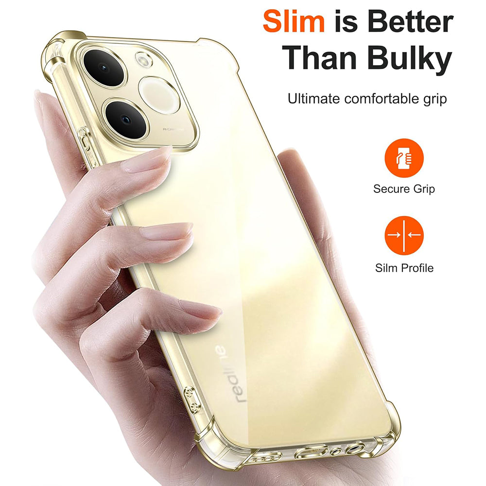 Etui na Realme Note 70T, Techsuit, Shockproof Clear, Przezroczyste