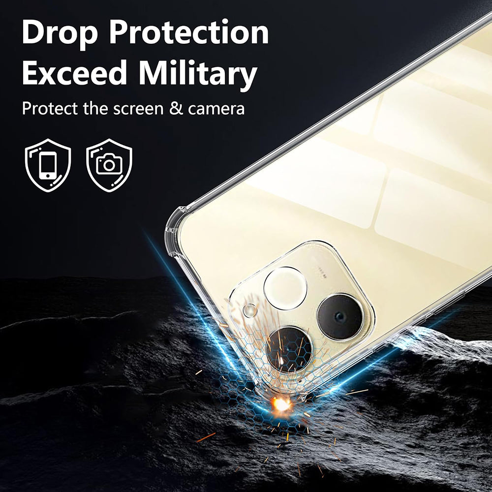 Etui na Realme Note 70T, Techsuit, Shockproof Clear, Przezroczyste