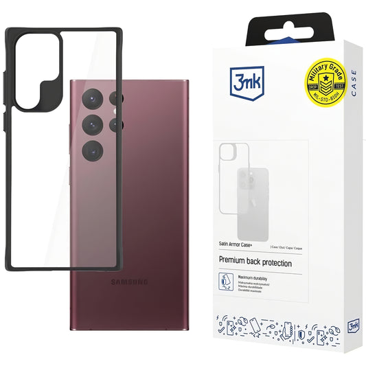 Etui do Samsung Galaxy S22 Ultra 5G S908, 3MK, Satin Armor Case+, przezroczyste