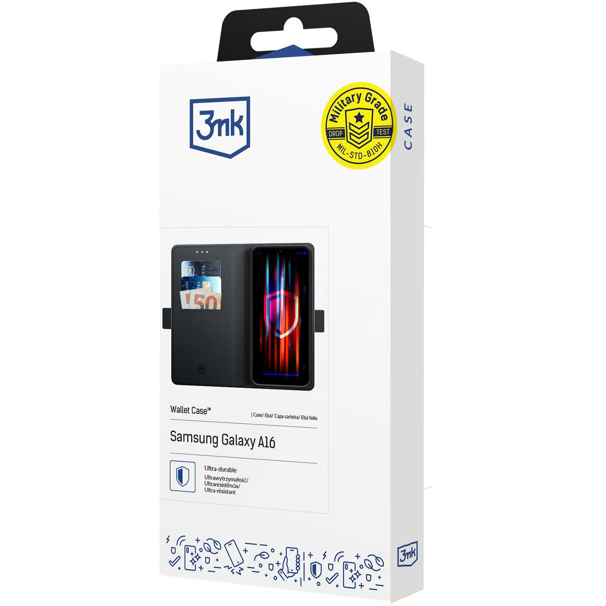 Etui do Samsung Galaxy A16 5G A166 / A16 4G A165, 3MK, Wallet, Czarny