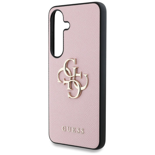 Etui na Samsung Galaxy S25+ S936, Guess, 4G Grained Big and Classic Logo, Różowy, Odnowione