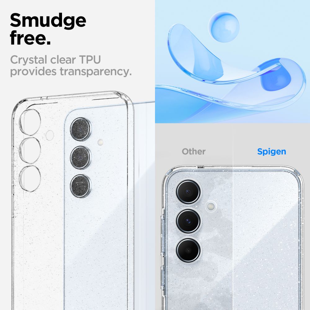 Etui do Samsung Galaxy A55 5G A556, Spigen, Liquid Crystal Glitter, przezroczyste ACS07538