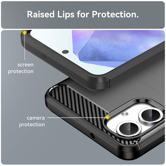 Etui na Samsung Galaxy A06 A065, Techsuit, Carbon, Czarny