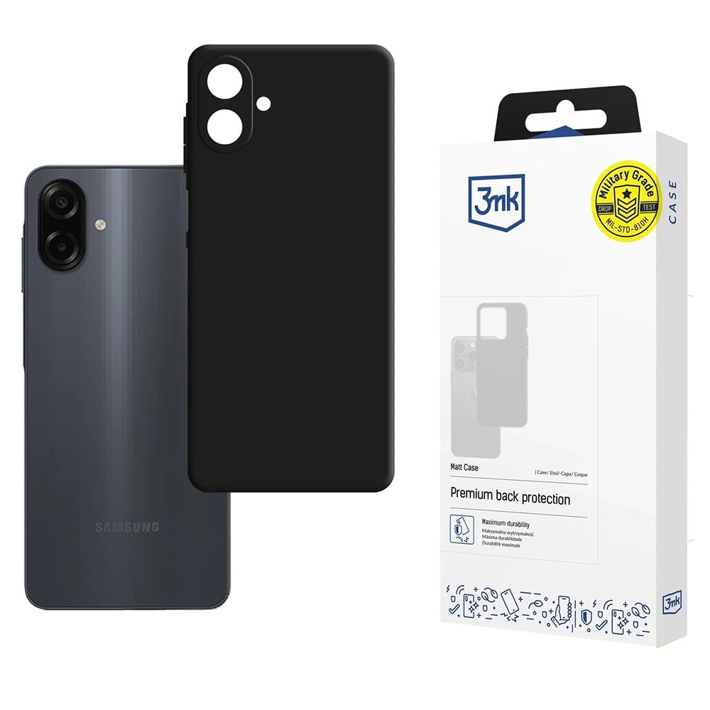 Etui do Samsung Galaxy A07 4G A075, 3MK, Czarny Matowy