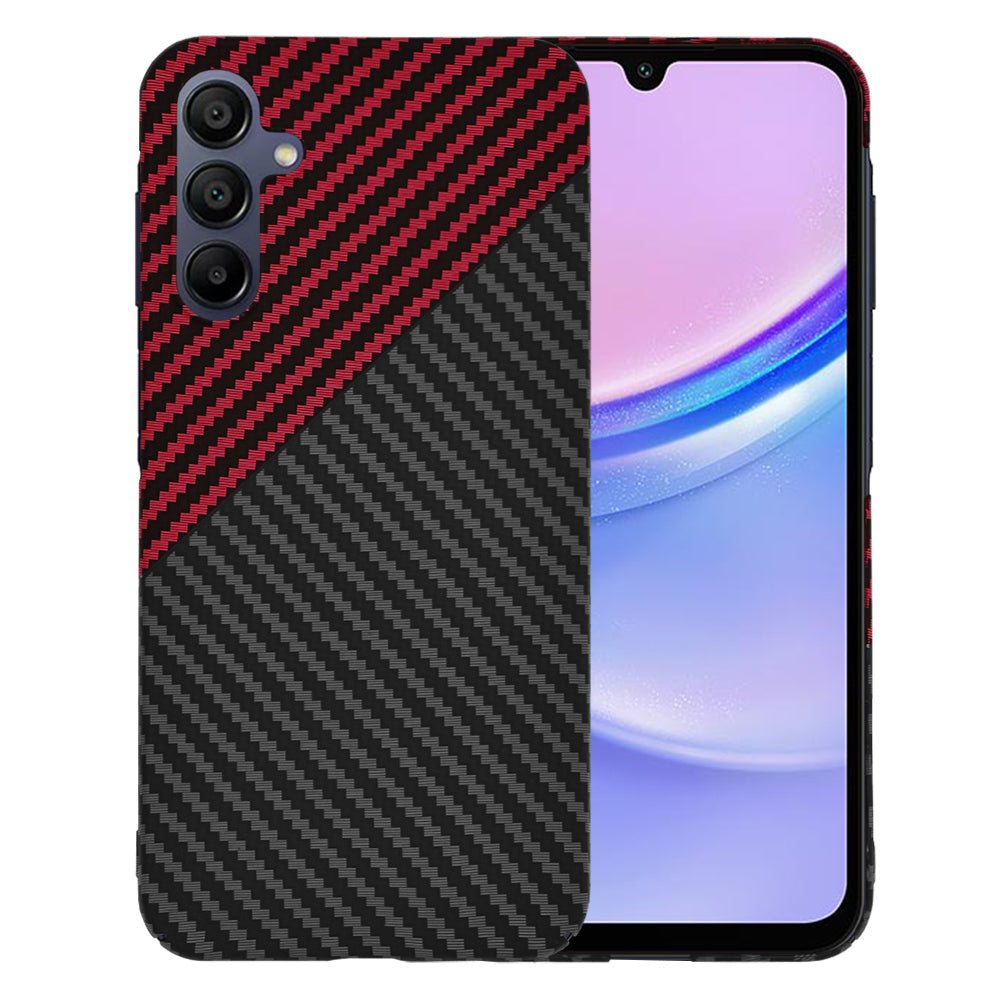 Etui na Samsung Galaxy A15 5G A156 / A15 A155, Techsuit, Carbonite FiberShell, Czarno-Czerwone