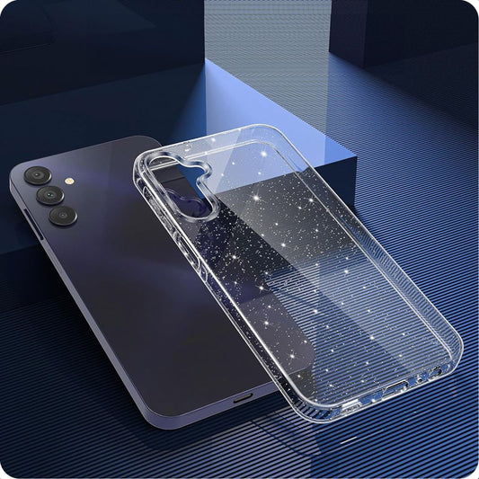 Etui na Samsung Galaxy A15 5G A156 / A15 A155, Techsuit, SparkleSkin, Przezroczyste