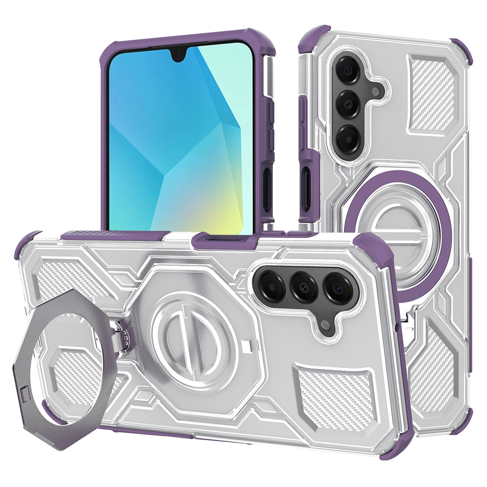 Etui na Samsung Galaxy A16 5G A166 / A16 4G A165, Techsuit, Carbon Shield Pro, Fioletowy