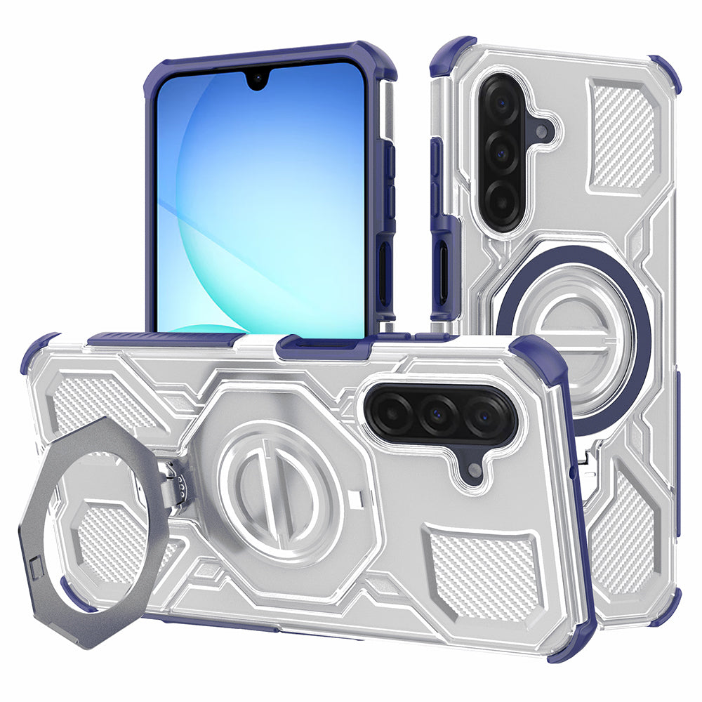 Etui na Samsung Galaxy A17 4G / A17 5G, Techsuit, Carbon Shield Pro, Niebieskie
