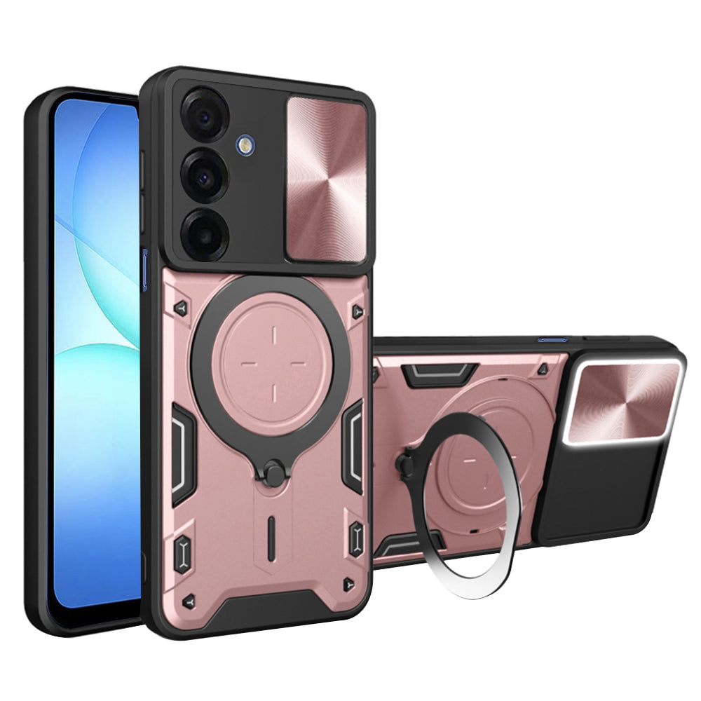 Etui na Samsung Galaxy A17 5G A176, Techsuit, CamGuard Pro, Różowo-Złoty