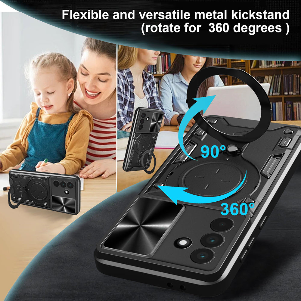 Etui na Samsung Galaxy A17 5G A176, Techsuit, CamGuard Pro, Różowo-Złoty