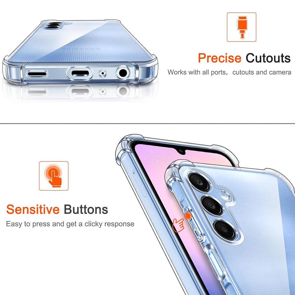 Etui na Samsung Galaxy A25 A256, Techsuit, Shockproof Clear, Przezroczyste