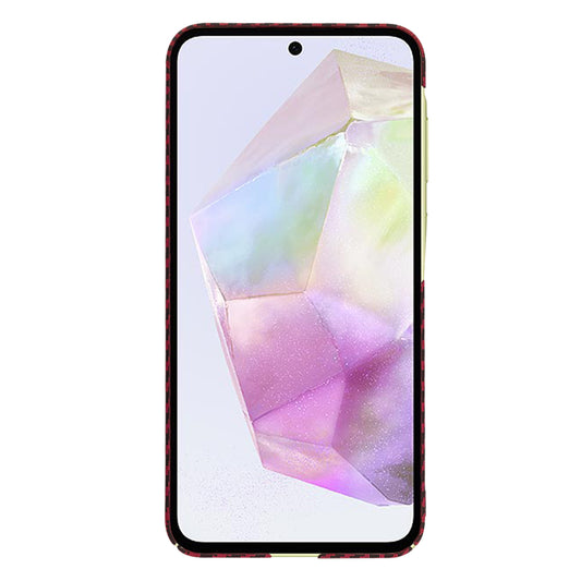 Etui na Samsung Galaxy A35 5G A356, Techsuit, Carbonite FiberShell, Czerwone