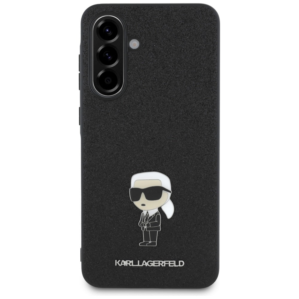 Etui na Samsung Galaxy A36 A366, Karl Lagerfeld, Glitter Fixed Ikonik Karl, Czarne