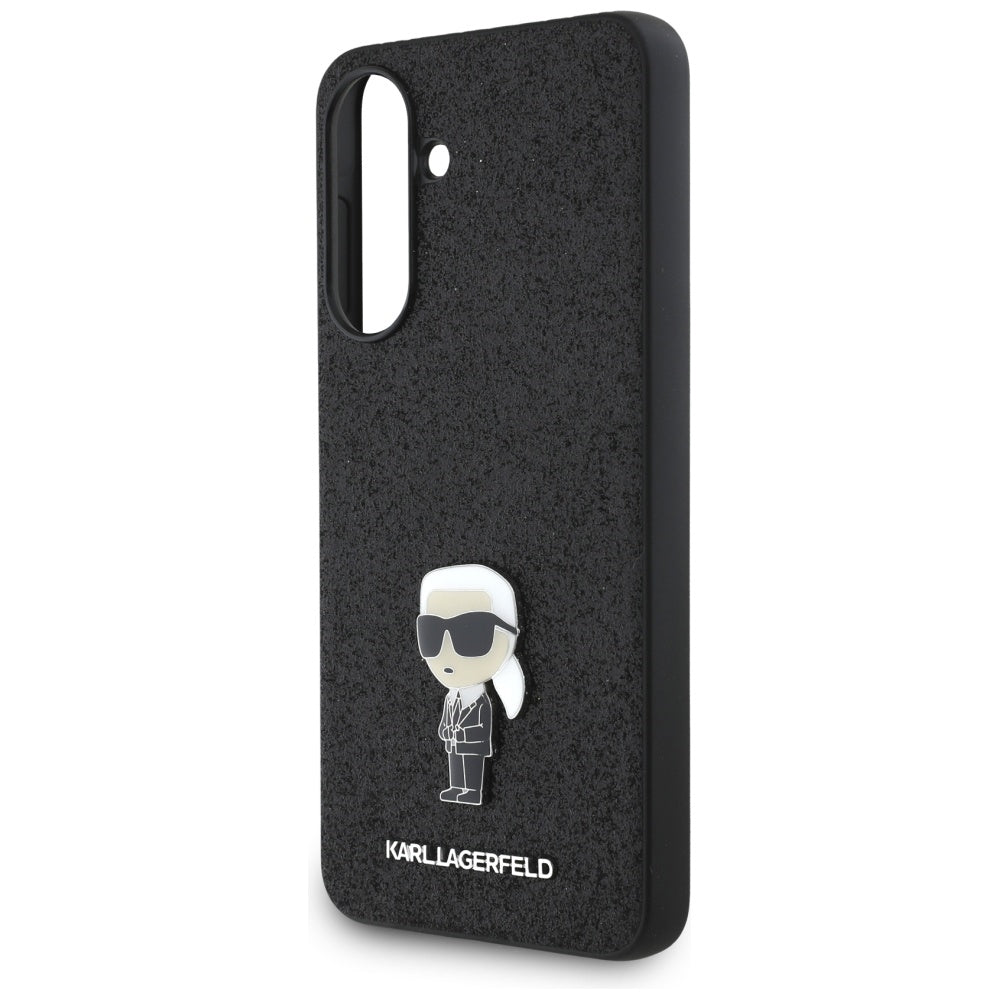 Etui na Samsung Galaxy A36 A366, Karl Lagerfeld, Glitter Fixed Ikonik Karl, Czarne