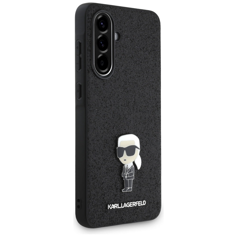 Etui na Samsung Galaxy A36 A366, Karl Lagerfeld, Glitter Fixed Ikonik Karl, Czarne