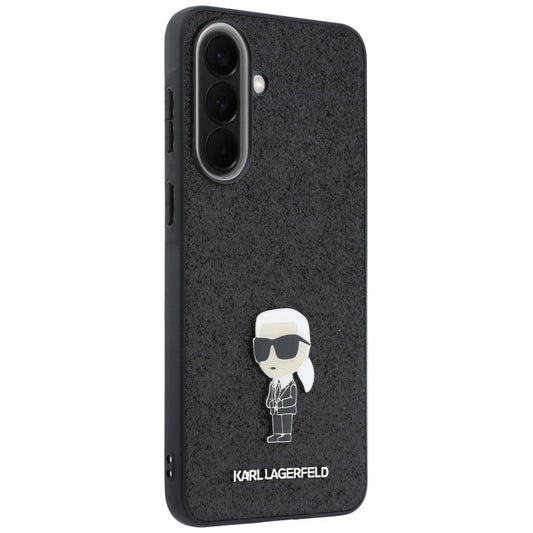 Etui na Samsung Galaxy A37 5G, Karl Lagerfeld, Glitter Fixed Ikonik Karl, czarne