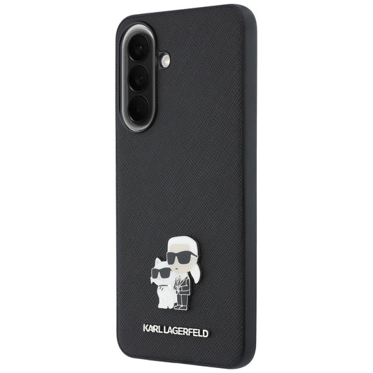 Etui na Samsung Galaxy A37 5G, Karl Lagerfeld, Saffiano Karl & Choupette Metal, czarne
