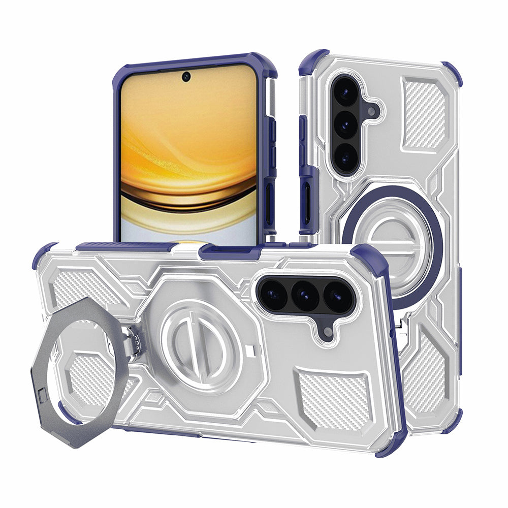Etui na Samsung Galaxy A37 5G, Techsuit, Carbon Shield Pro, Niebieskie.