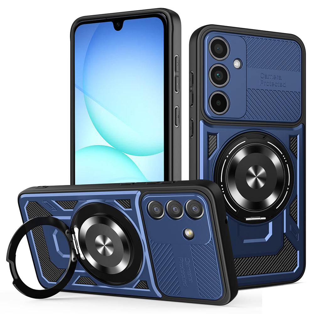 Etui na Samsung Galaxy A37 5G, Techsuit, RuggedCam, Niebieskie