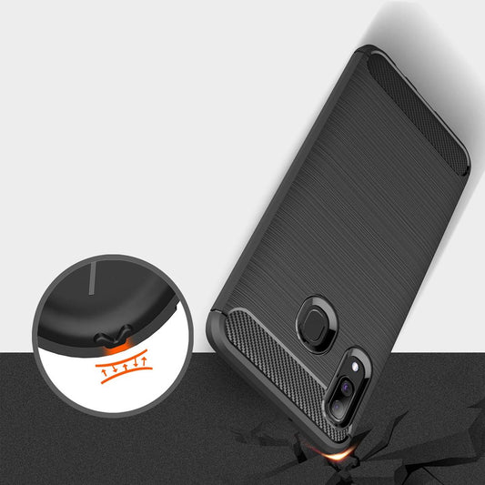 Etui na Samsung Galaxy A40 A405, Techsuit, Carbon, Czarny