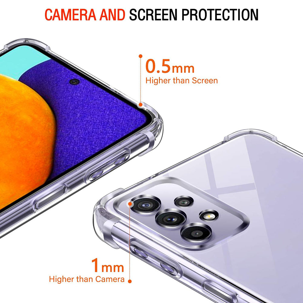 Etui na Samsung Galaxy A52s 5G A528 / A52 5G A526 / A52 A525, Techsuit, Przezroczyste odporne na wstrząsy