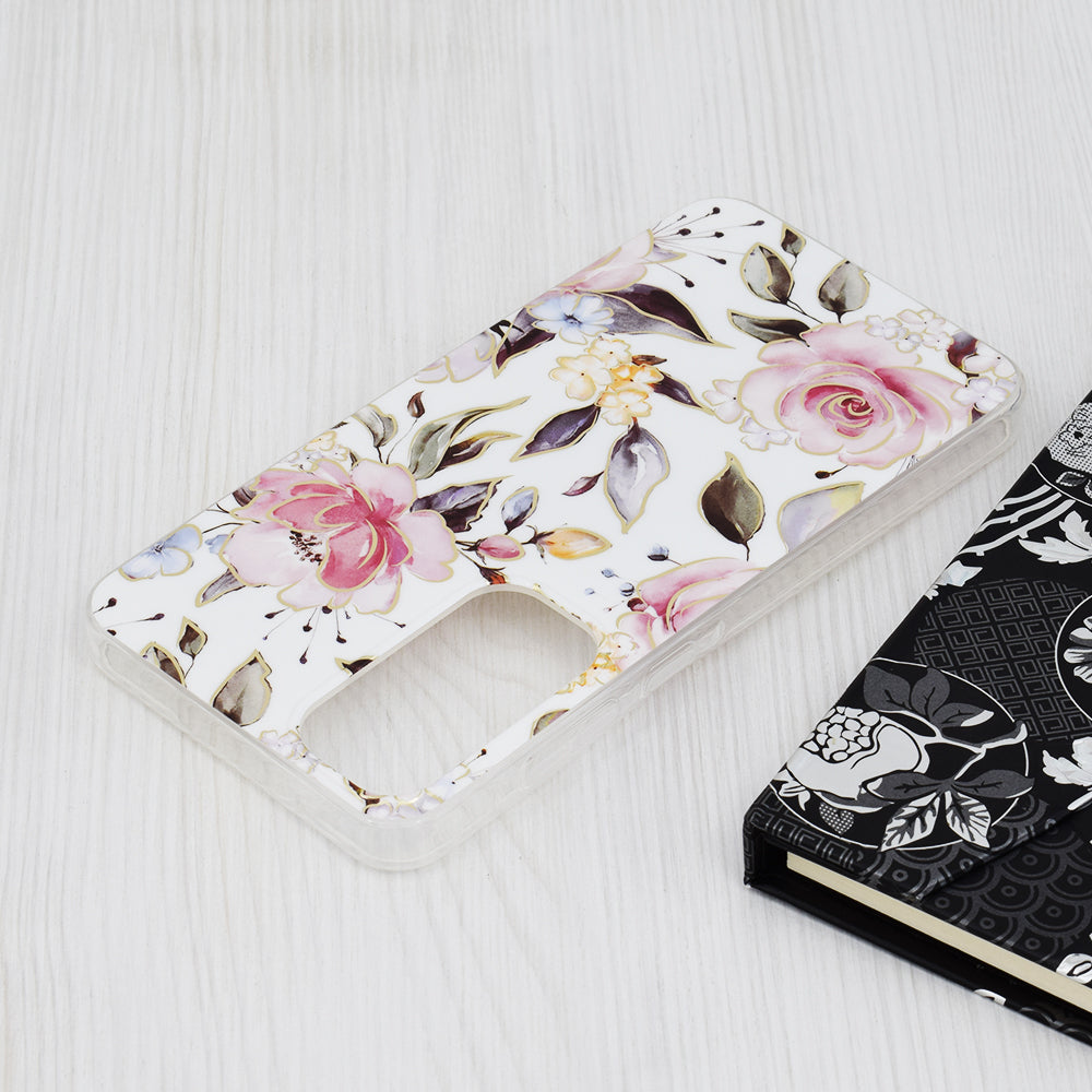Etui na Samsung Galaxy A55 5G A556, Techsuit, Marble, Białe