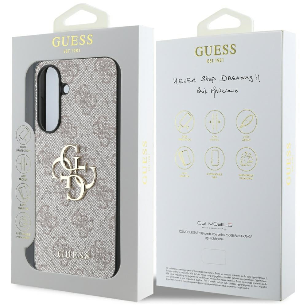 Etui na Samsung Galaxy A56 A566, Guess, 4G Big Logo, Różowy