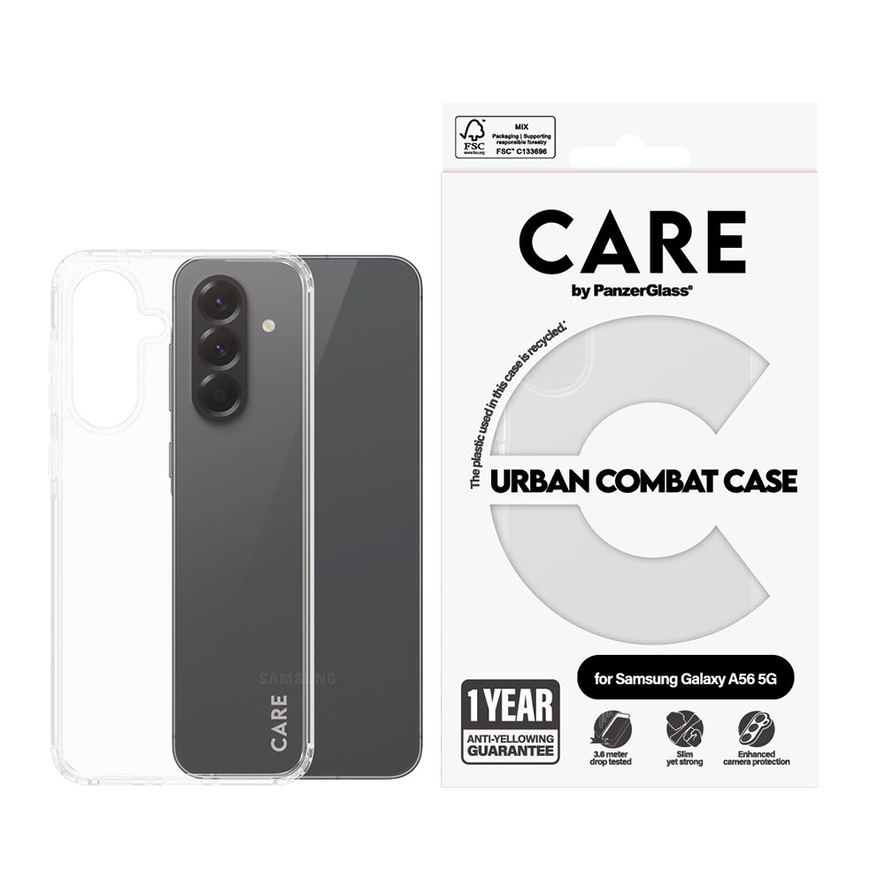 Etui do Samsung Galaxy A56 A566, PanzerGlass, Care Urban Combat, Przezroczyste