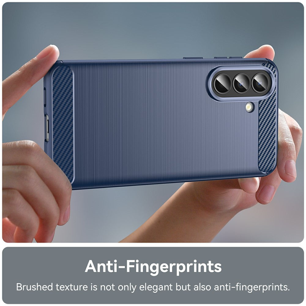 Etui na Samsung Galaxy A57 5G, Techsuit, Carbon, Niebieskie