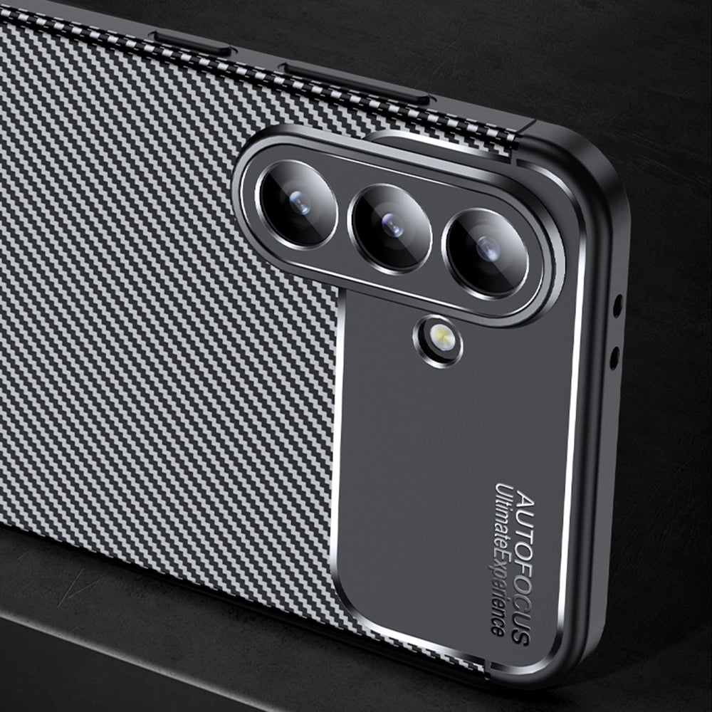 Case for Samsung Galaxy A57 5G, Techsuit, CarbonFiber, Black