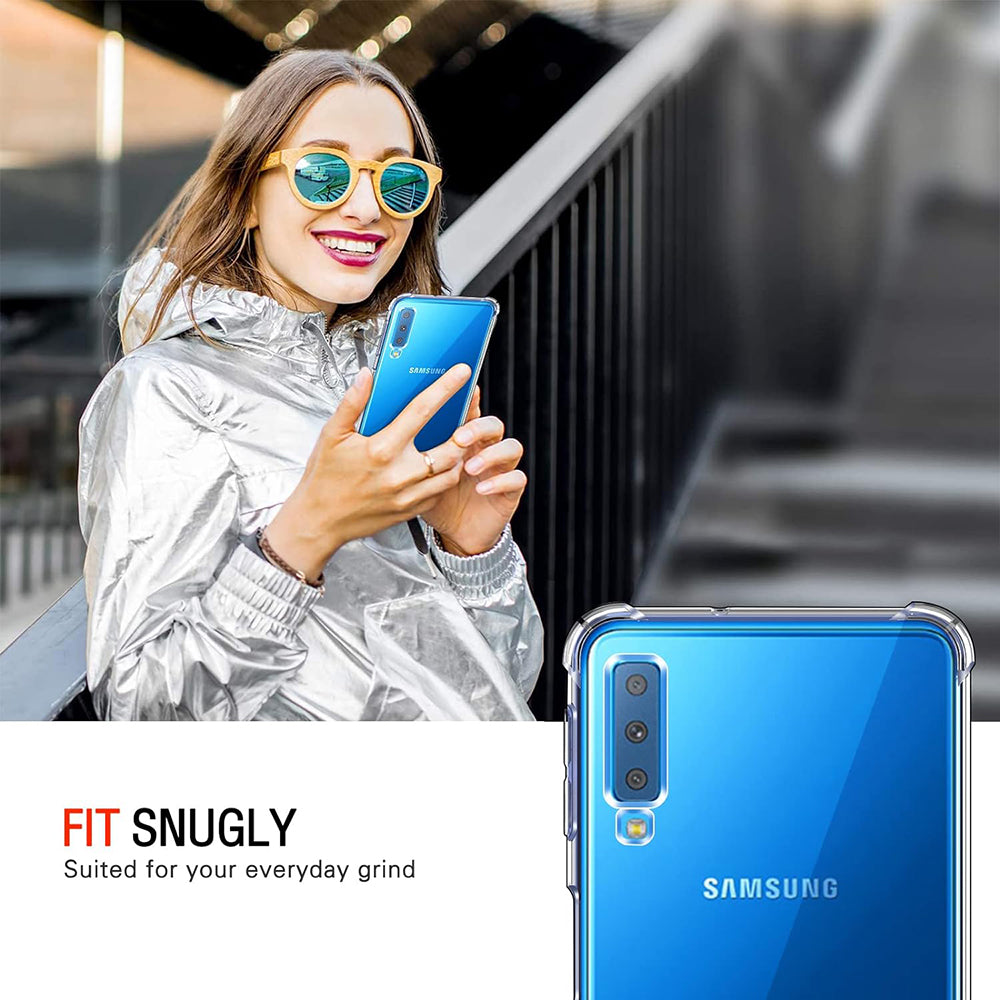 Etui na Samsung Galaxy A7 (2018) A750, Techsuit, Shockproof Clear, Przezroczyste